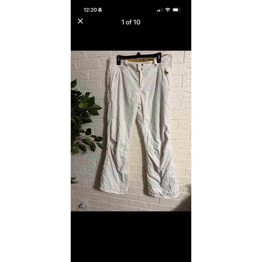 The North Face Hyvent Ski Snow Pants Women’s Large White Insulated Waterproof